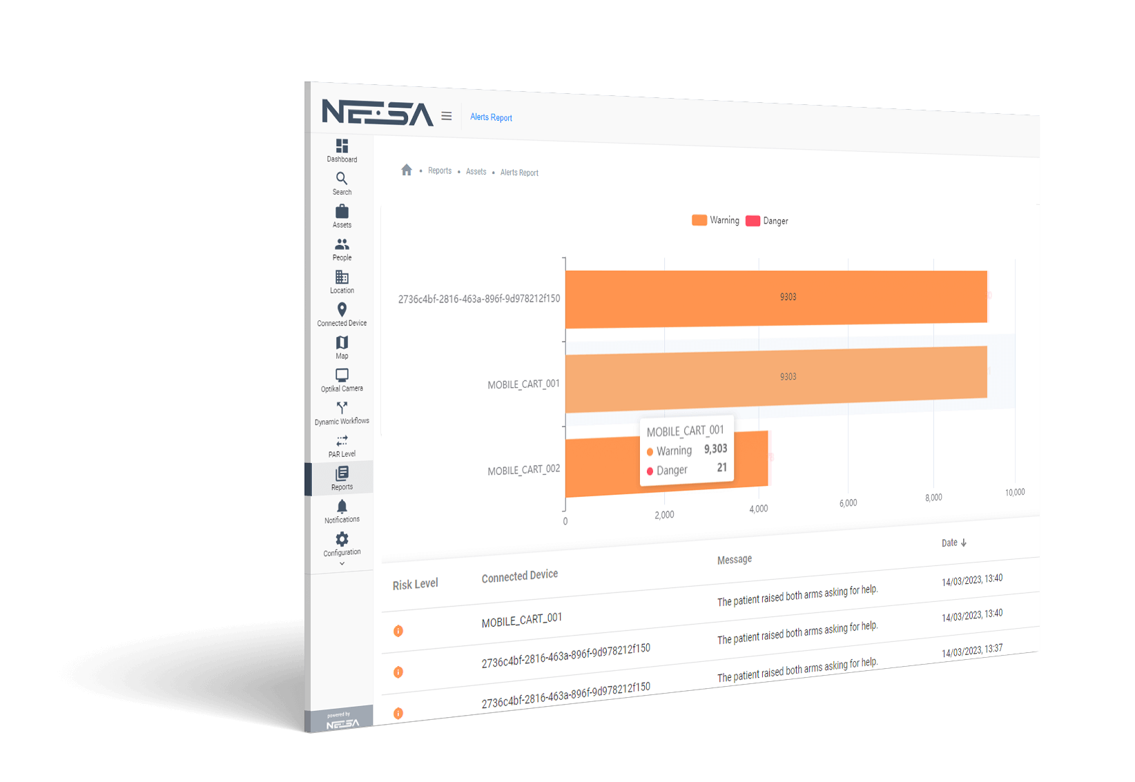 OptiKal™ AI Reporting & Analytics screen