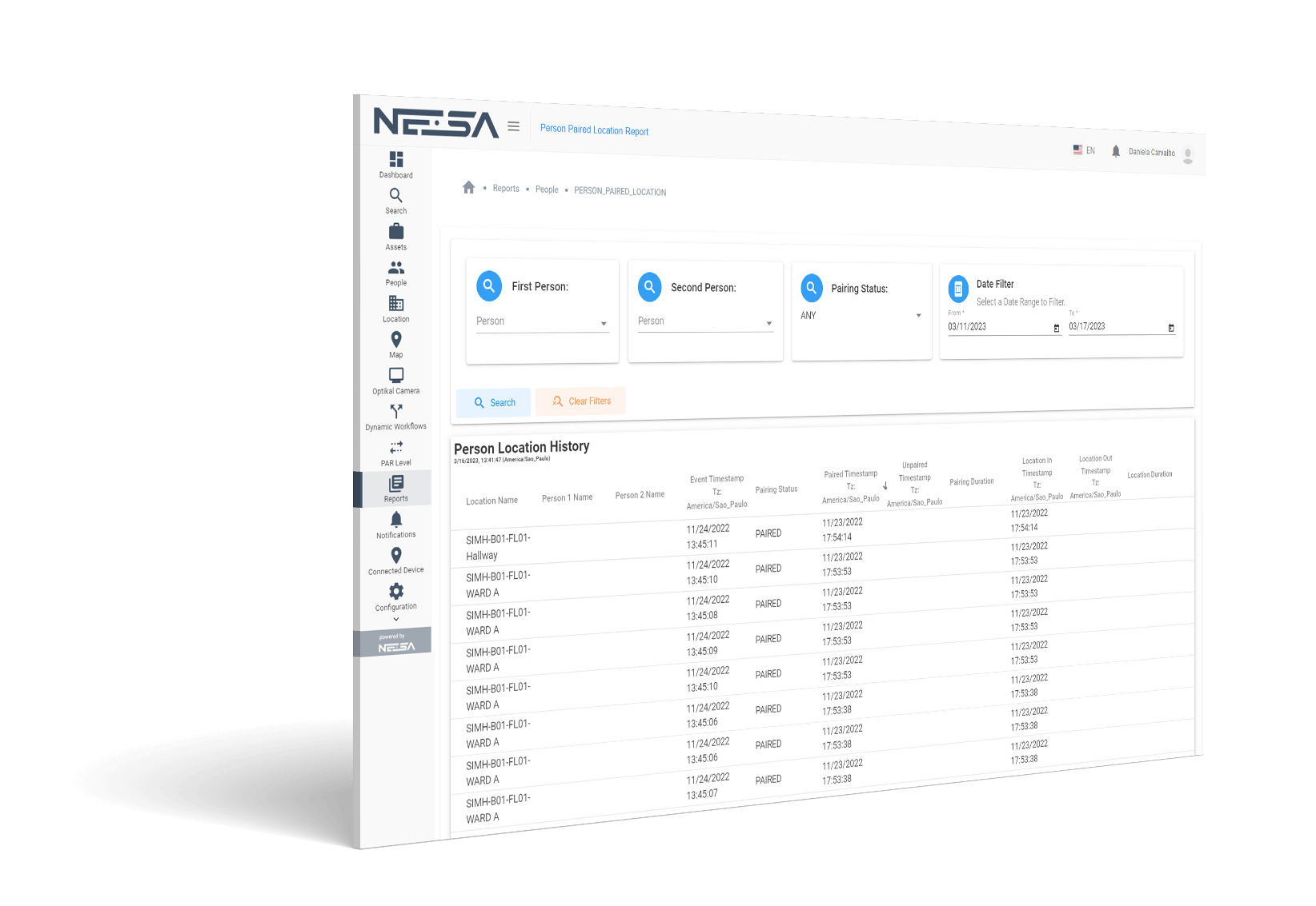 OptiKal™ AI Visualization screen